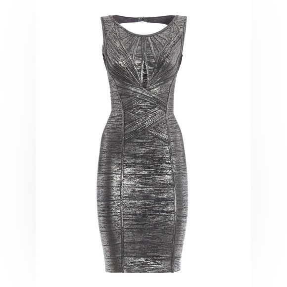 Marella metallic bandage body con dress - Picture 6 of 12